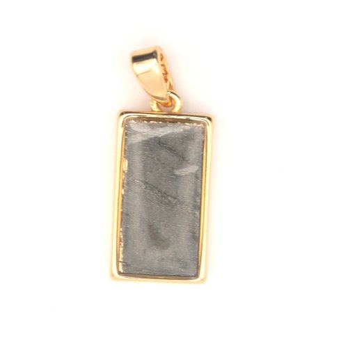 Iron meteorite - pendant - gold plated