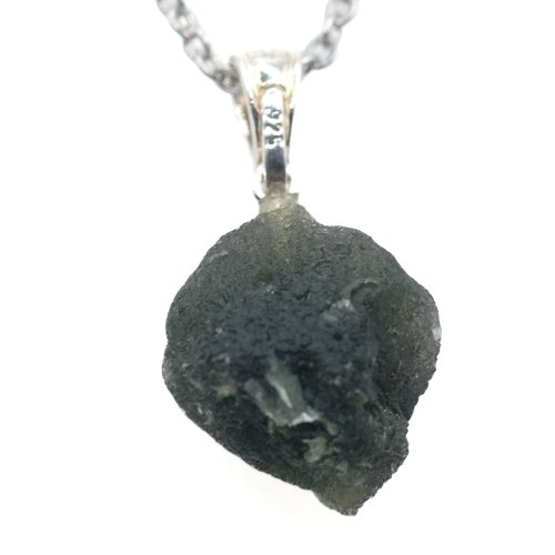 Stříbrný přívěšek s vltavínem 4,28 g - šperk s duší vesmíru