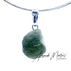 Moldavite sterling silver pendant - 1.68 grams