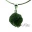 Moldavite pendant rhodium-plated silver 4,28 grams