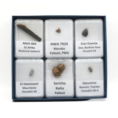 Collectible set of meteorites - 6 specimens from Africa