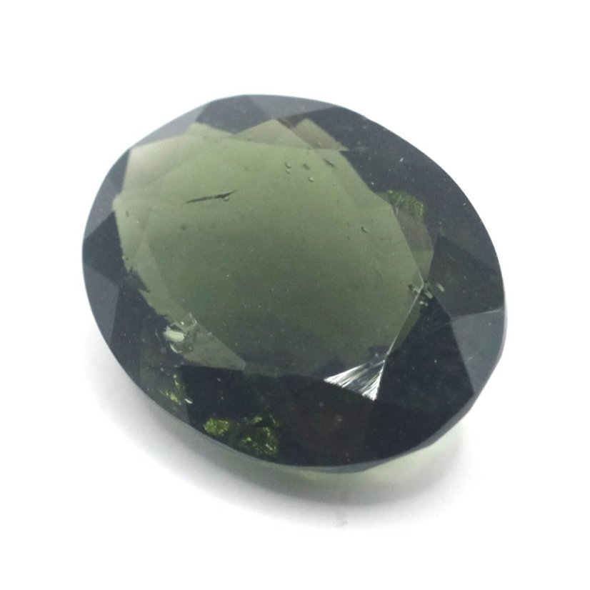 Vltavín broušený - oval briliant - 9,125 ct