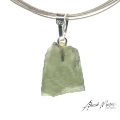 Moldavite sterling silver pendant - 1.41 grams