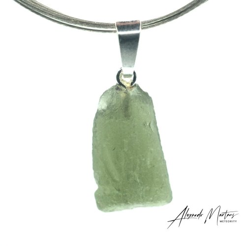 Moldavite sterling silver pendant - 1.56 grams