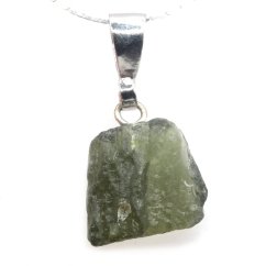 Stříbrný přívěšek s vltavínem 1,39 g - šperk s duší vesmíru