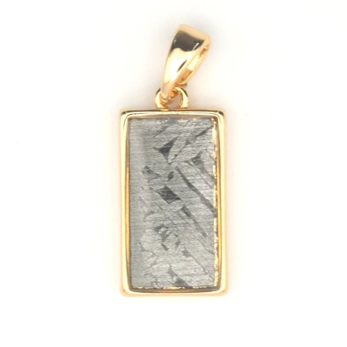 Iron meteorite - pendant - gold plated