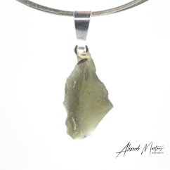 Moldavite sterling silver pendant - 1.08 grams