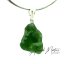 Moldavite pendant rhodium-plated silver 5.76 grams