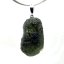Moldavite pendant rhodium plated silver 9,50 grams