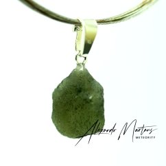 Moldavite sterling silver pendant - 1.44 grams