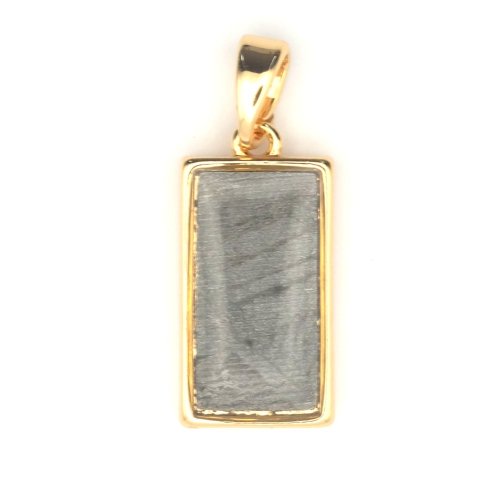 Iron meteorite - pendant - gold plated