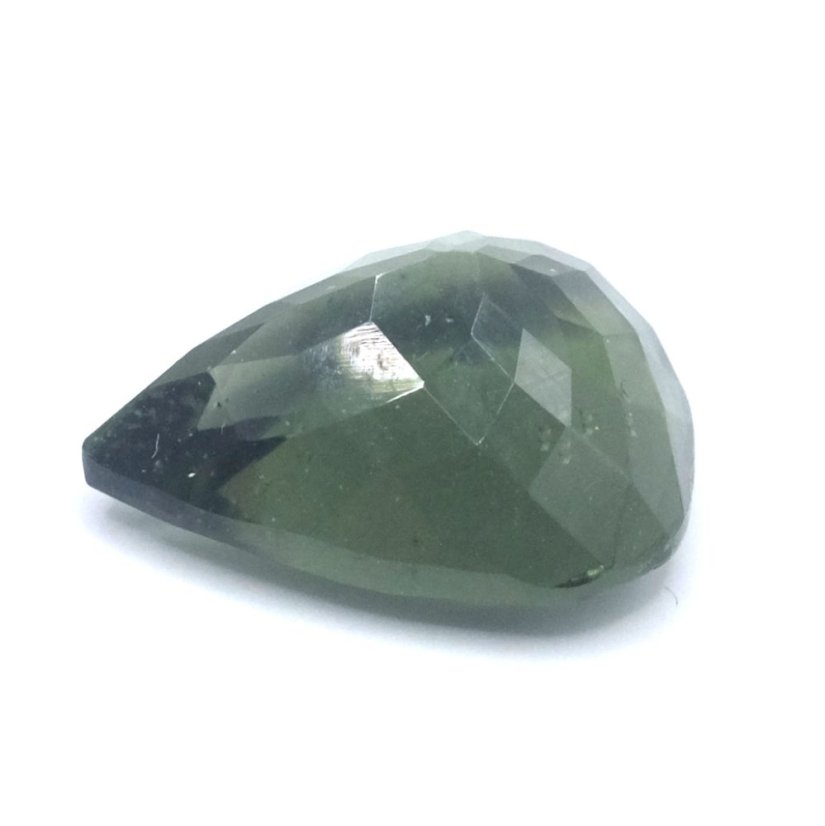 Moldavite cut - pear shape - 3.837 ct