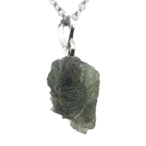 Stříbrný přívěšek s vltavínem 1,85 g - šperk s duší vesmíru