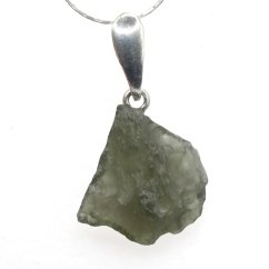 Moldavite sterling silver pendant 1.30 grams