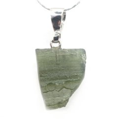 Stříbrný přívěšek s vltavínem 1,81 g - šperk s duší vesmíru