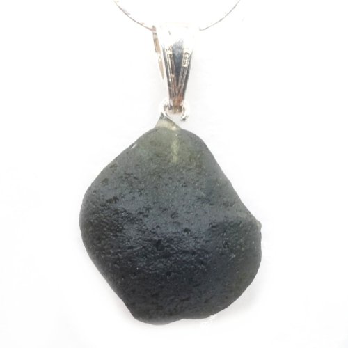 Stříbrný přívěšek s vltavínem 3,99 g - šperk s duší vesmíru