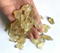 Libyan desert glass - silver pendants - 25 grams