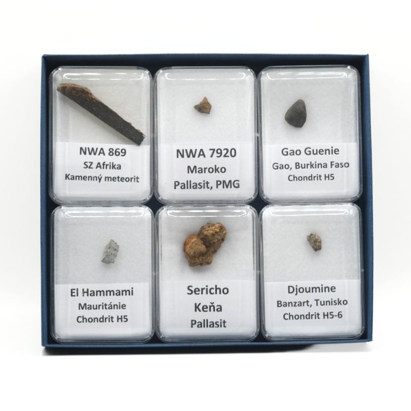 Sběratelská sada meteoritů - 6 kusů z Afriky