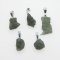 Moldavites - silver pendants - 5 pieces - 6.62 grams