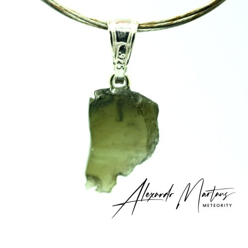 Moldavite sterling silver pendant 1.44 grams