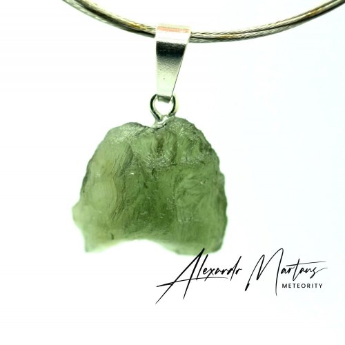 Moldavite sterling silver pendant 1.90 grams