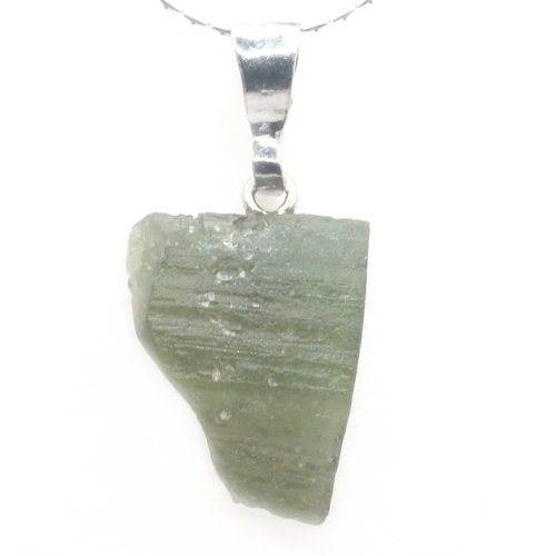 Stříbrný přívěšek s vltavínem 1,81 g - šperk s duší vesmíru