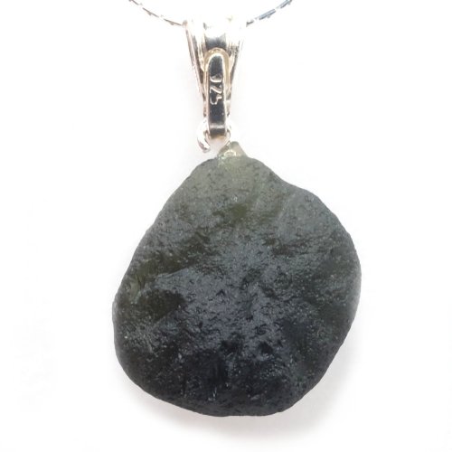 Stříbrný přívěšek s vltavínem 3,99 g - šperk s duší vesmíru