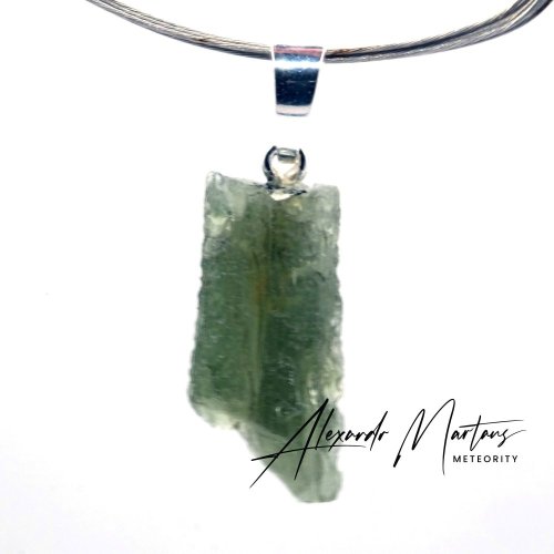 Moldavite sterling silver pendant 1.81 grams