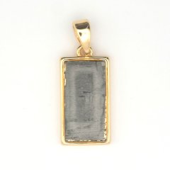 Iron meteorite - pendant - gold plated