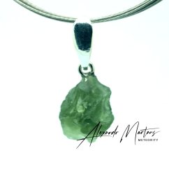 Moldavite sterling silver pendant 1.26 grams