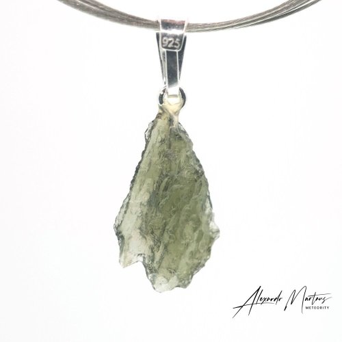 Moldavite sterling silver pendant - 0.89 grams