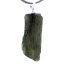 Moldavite pendant rhodium plated silver 4.35 grams