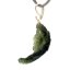 Moldavite pendant rhodium plated silver 3.52 grams