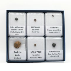 Collectible set of meteorites - 6 specimens from Northern AfricaPIE