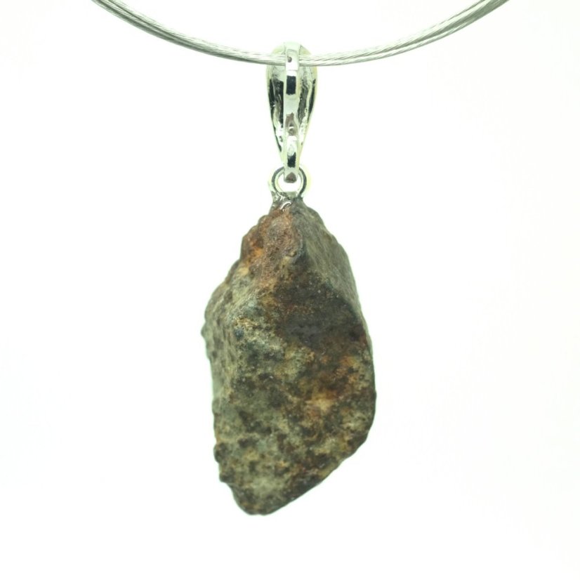 Stone meteorite - pendant silver 3.99 grams