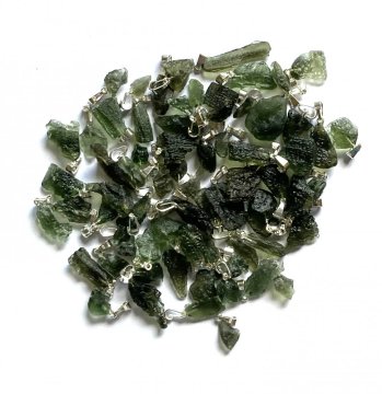 Pendants - Moldavite up to 2 g - tektite - Description language - German