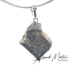 Stone meteorite - pendant silver 4.91 grams