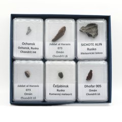 Collectible set of meteorites - 6 specimens from Oman and Russia