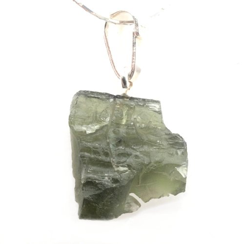 Stříbrný přívěšek s vltavínem 1,44 g - šperk s duší vesmíru