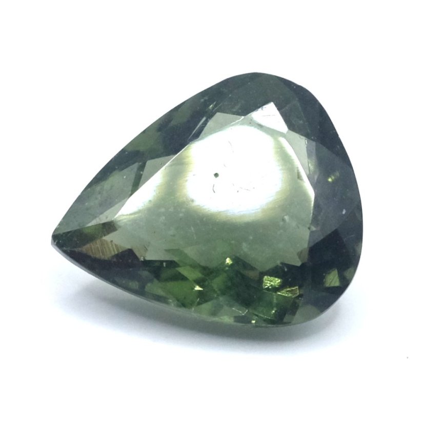 Moldavite cut - pear shape - 3.837 ct
