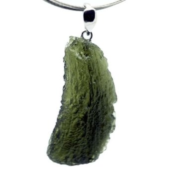 Pendants - moldavite over 2 g - tektite - Description language - Spanish