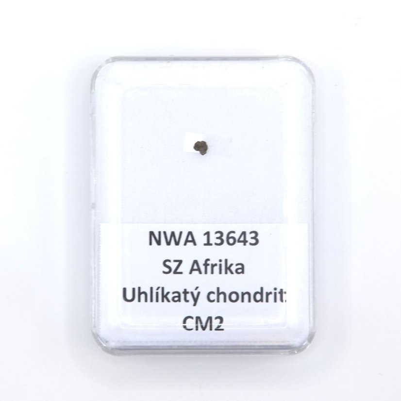 Uhlíkatý chondrit - NWA 13643 - 0,007 gramů