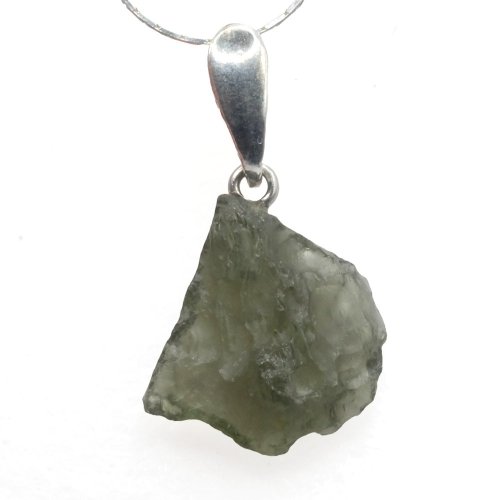 Moldavite sterling silver pendant 1.30 grams