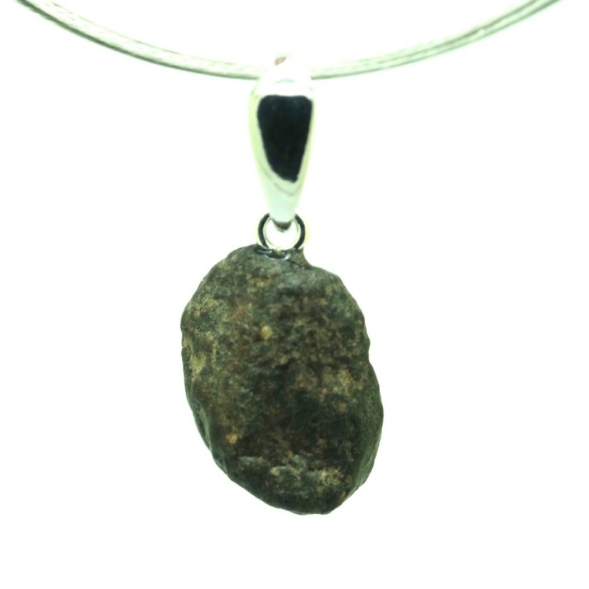 Stone meteorite - pendant silver 3.99 grams