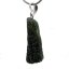 Moldavite pendant rhodium-plated silver 5.33 grams