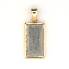 Iron meteorite - pendant - gold plated