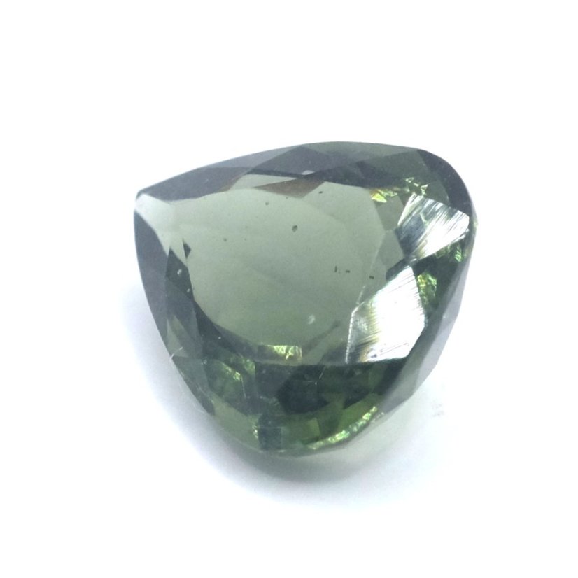 Moldavite cut - pear shape - 3.837 ct