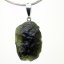 Moldavite pendant rhodium-plated silver 7.02 grams, SPERK1371