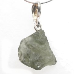 Moldavite sterling silver pendant 1.30 grams