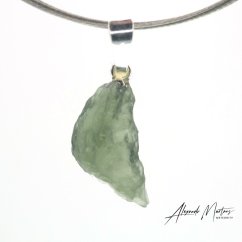 Pendant with Natural Moldavite 1.38 g – A Jewel with a Cosmic Soul